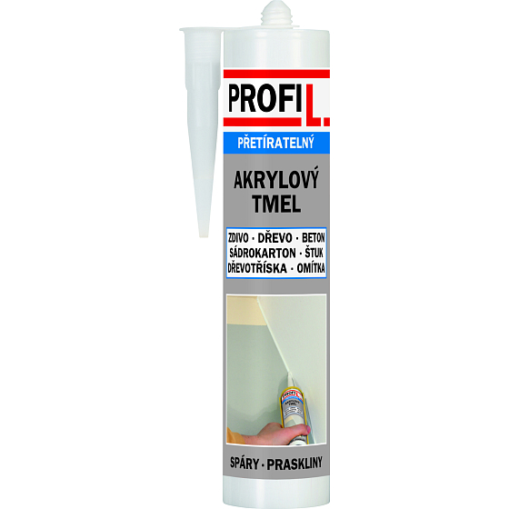 Profil akrylový tmel, přetíratelný, bílý, 310 ml