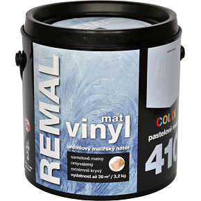 REMAL Vinyl Color mat omyvatelná barva na zeď, 410 pastelově modrá, 3,2 kg