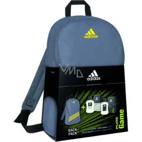 Adidas Pure Game toaletní voda pro muže 100 ml + voda po holení 100 ml + batoh, kosmetická sada