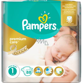 Pampers Premium Care 1 New Baby 2-5 kg plenkové kalhotky 88 kusů