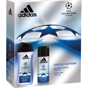 Adidas UEFA Champions League Arena Edition deodorant sprej pro muže 150 ml + sprchový gel pro muže 250 ml, kosmetická sada