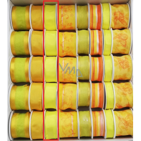 Ditipo Stuha látková s drátkem žlutá neon 3 m x 25 mm