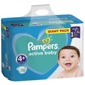 Pampers Giant Pack Active Baby Maxi 4+ 10 - 15 kg jednorázové plenky 70 kusů