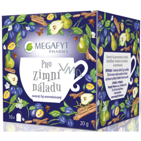 Megafyt Pharma Pro zimní náladu ovocný čaj aromatizovaný, porcovaný, se skořicí, hřebíčkem, hruškou, pomerančem a švestkou 20 x 2 g