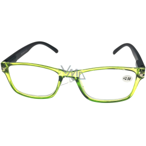 Berkeley Čtecí dioptrické brýle +1,0 plast průhledné zelené, černé stranice 1 kus MC2166