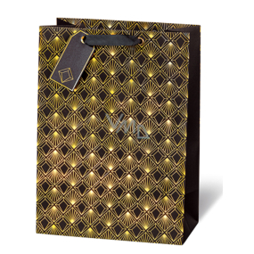 BSB Luxusní dárková papírová taška 36 x 26 x 14 cm Art Deco LDT 412 - A4