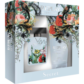 Replay Signature Secret Woman toaletní voda pro ženy 30 ml + tělové mléko 100 ml, dárková sada