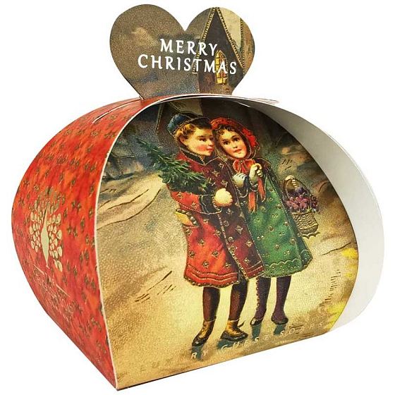 English Soap White Christmas - Bílé Vánoce přírodní parfémované toaletní mýdlo s bambuckým máslem 3 x 20 g