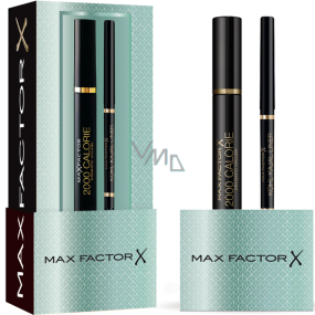 Max Factor 2000 Calorie Dramatic Volume řasenka 01 Black 9 ml + Kohl Kajal Liner automatická tužka na oči 001 Black 5 g, kosmetická sada pro ženy