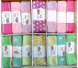 Ditipo Stuha látková Flora pastelová tmavě zelená s bílými kytičkami 3 m x 25 mm
