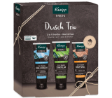 Kneipp Ranní budíček 2v1 sprchový gel 75 ml + Ledové osvěžení 2v1 sprchový gel 75 ml + Plný síly 2v1 sprchový gel 75 ml, kosmetická sada pro muže