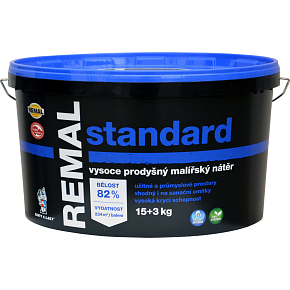 REMAL Standard vysoce prodyšná barva na zeď, 15+3 kg REMAL Standard vysoce prodyšná barva na zeď, 15+3 kg