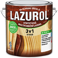 Lazurol 3v1 S1045 tenkovrstvá lazura na dřevo T020 kaštan 2,5 l
