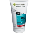 Garnier Pure Active 3v1 čisticí gel, peeling a maska pro hloubkové čištění pleti 150 ml