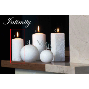 Lima Mramor Intimity vonná svíčka bílá válec 50 x 100 mm 1 kus