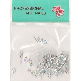 Professional Art Nails ozdoby na nehty hvězdičky stříbrné 1 balení