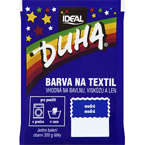 Ideal Duha modrá, barva na textil na bavlnu, viskozu a len, na 300 g látky, 15 g