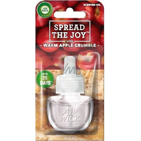 Air Wick Spread The Joy Warm Apple Crumble - Čerstvě upečený jablečný koláč elektrický osvěžovač náhradní náplň 19 ml