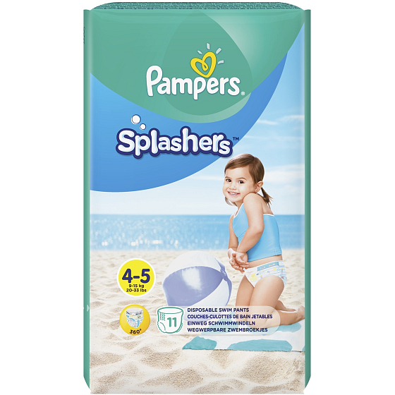 Pampers Splashers 4-5 jednorázové pleny do vody 9-15 kg 12 kusů