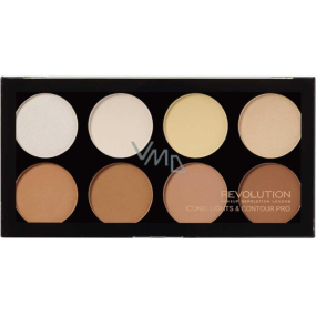 Makeup Revolution Iconic Lights & Contour Pro konturovací paletka 13 g