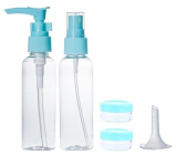 Cestovní sada nádobek v plastovém obalu 2 x 25 ml + 2 nádobky