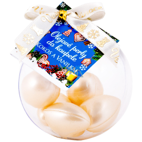 NeoCos Kokos a Vanilka olejové perly do koupele béžové 5 kusů, dárkové balení