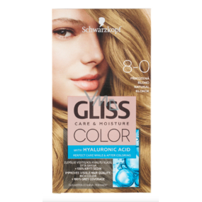 Schwarzkopf Gliss Color barva na vlasy 8-0 Přirozená blond 2 x 60 ml