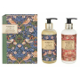 Heathcote & Ivory Strawberry Thief mycí gel 300 ml + mléko na ruce 300 ml, kosmetická sada