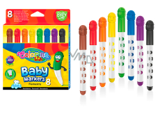 Colorino Fixy Smile, s kulatou špičkou 8 barev pro děti
