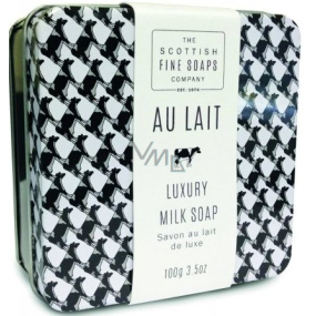 Scottish Fine Soaps Au Lait tuhé toaletní mýdlo v plechu 100 g