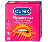 Durex Pleasuremax kondom s vroubky a výstupky pro stimulaci obou partnerů nominální šířka: 56 mm 3 kusy
