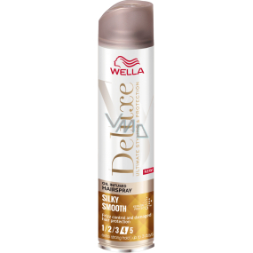 Wella Deluxe Silky Smooth silně tužící lak na vlasy 250 ml