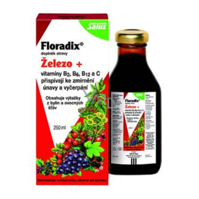 Salus Floradix Železo+ sirup k doplnění železa a zmírnění únavy a vyčerpání 250 ml