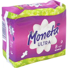 Ria Moneta Ultra Night intimní vložky s křidélky 8 kusů