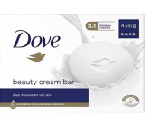 Dove Beauty Cream Bar krémové toaletní mýdlo 4 x 90 g