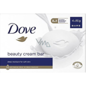 Dove Beauty Cream Bar krémové toaletní mýdlo 4 x 90 g