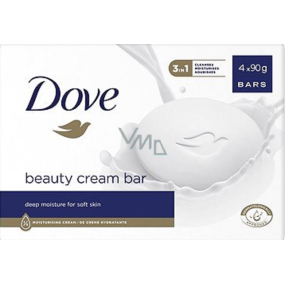 Dove Beauty Cream Bar krémové toaletní mýdlo 4 x 90 g