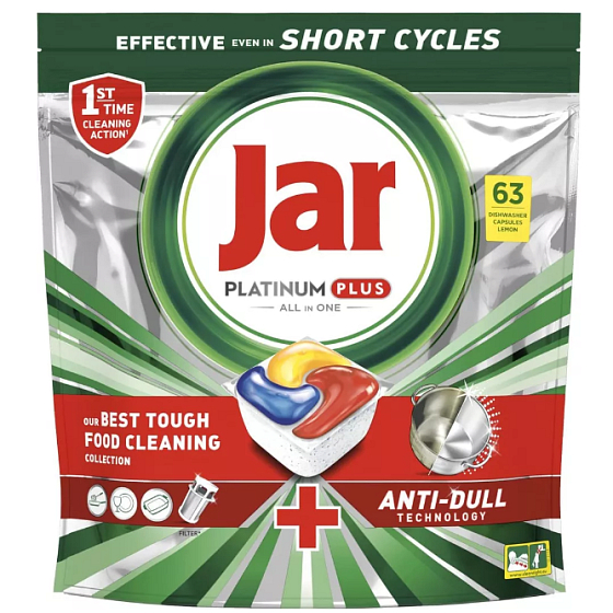 Jar Platinum Plus kapsle do myčky nádobí 63 kusů