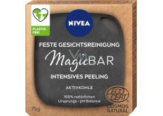 Nivea MagicBar čisticí peelingové pleťové mýdlo s aktivním uhlím pro problematickou pleť 75 g