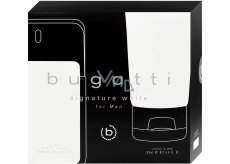 Bugatti Signature White toaletní voda 100 ml + sprchový gel 200 ml, dárková sada pro muže