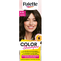 Palette Color Shampoo barva na vlasy 4-0 Tmavě hnědá, 50 ml