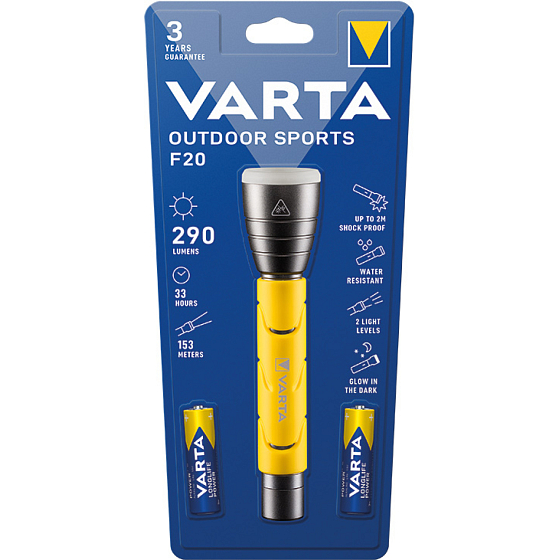Varta svítilna F20 outdoor sportovní ruční, 1 ks