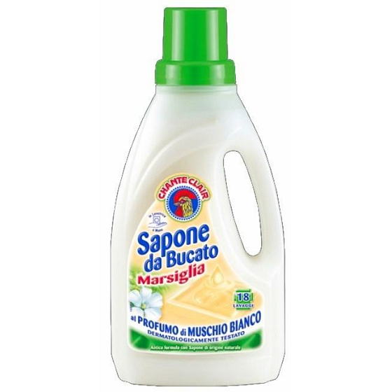 Chante Clair Chic Sapone da Bucato Muschio Bianco Marsiglia Bílý Mošus tekuté prací mýdlo 18 dávek 1 l