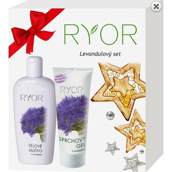 Ryor Levandule tělové mléko 300 ml + sprchový gel 200 ml, kosmetická sada