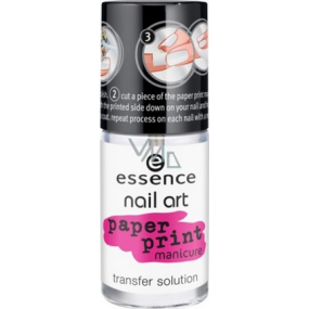 Essence Nail Art Paper Print Manicure Transfer roztok na papírový potisk 8 ml
