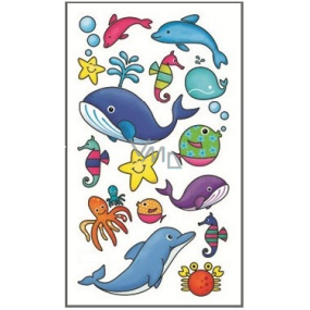 Tetovací obtisky barevné dětské Mořský svět 15 x 8,5 cm