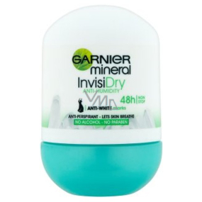 Garnier Mineral Invisi Dry Anti-Humidity 48h kuličkový antiperspirant deodorant roll-on pro ženy 50 ml