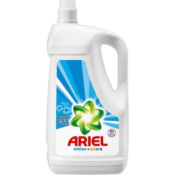 Ariel Whites + Colors Touch of Lenor Fresh tekutý prací gel 81 dávek 5,265 l