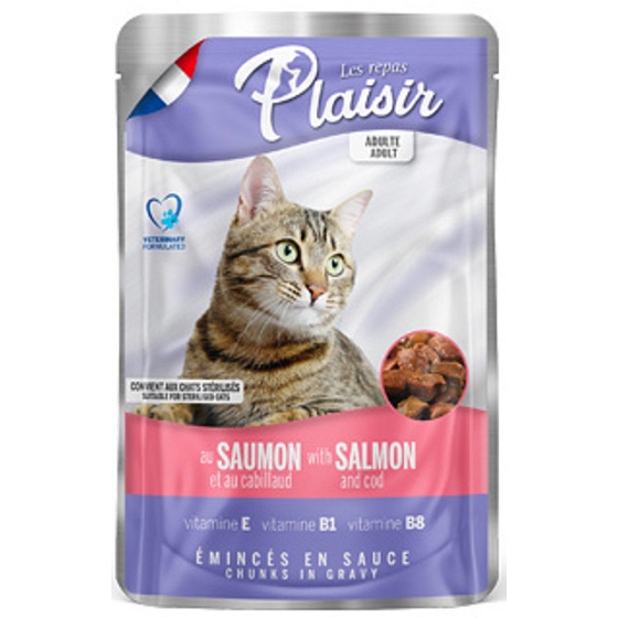 Plaisir Cat Losos a treska kapsička 100 g