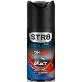 Str8 Cool + Dry Body React antiperspirant deodorant sprej pro muže 150 ml